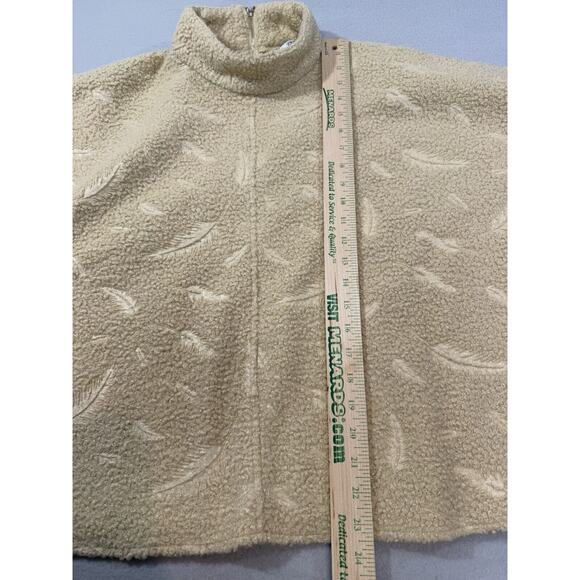 Zara Feather Boucle Cape Sleeve Sweater Women's Size Large - Picture 8 of 11